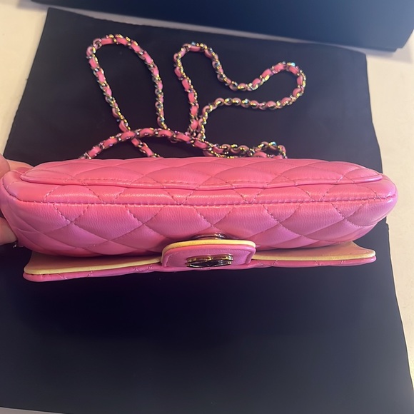 Chanel Sunglasses Holder with Chain in Rainbow Pink π π - Picture 10 of 17